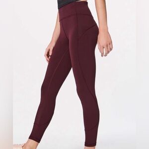 lululemon athletica in movement leggings 4 cassis